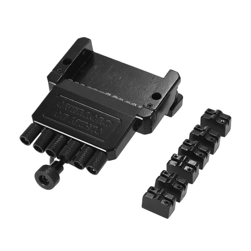 6 String Electric Guitar Tremolo Tailpiece Bridge System for Headless Guitar Part Black