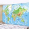 1 шт. гобелен с картой мира, карта высокой четкости, ткань, настенный декор, акварельная карта, письмо, полиэстер, чехол для стола, пляжное полотенце для йоги, WBL