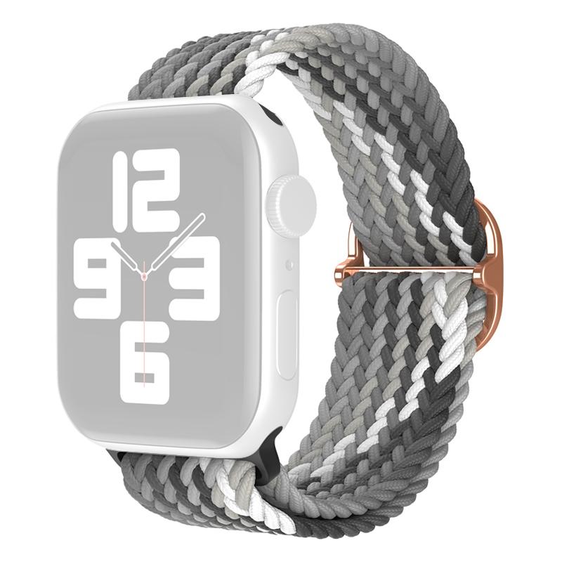 For Apple Watch Series 10 42mm/9 8 7 41mm/6 5 4 SE SE (2022) SE (2023) 40mm/3 2 1 38mm Nylon Braided Watch Band Adjustable Wrist Strap Replacement