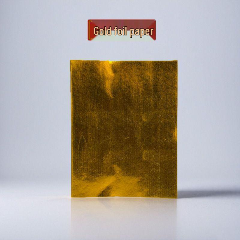Жертвенные припасы: Ручная работа Золотые и Серебряные Слитки Оловянная Фольга Бумага для Поминальных Ритуалов Оригами Ламинированные Подарочные Листы