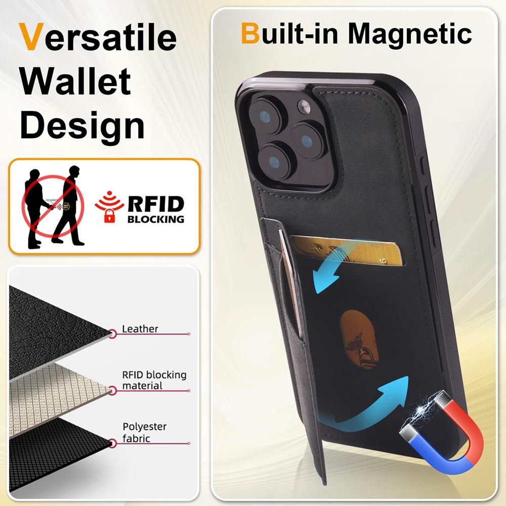 Для Apple iPhone 16 16e 15 14 Plus 13 12 11 Pro Max mini чехол в стиле ретро из искусственной кожи с отделением для карт, противоударная подставка, задняя крышка