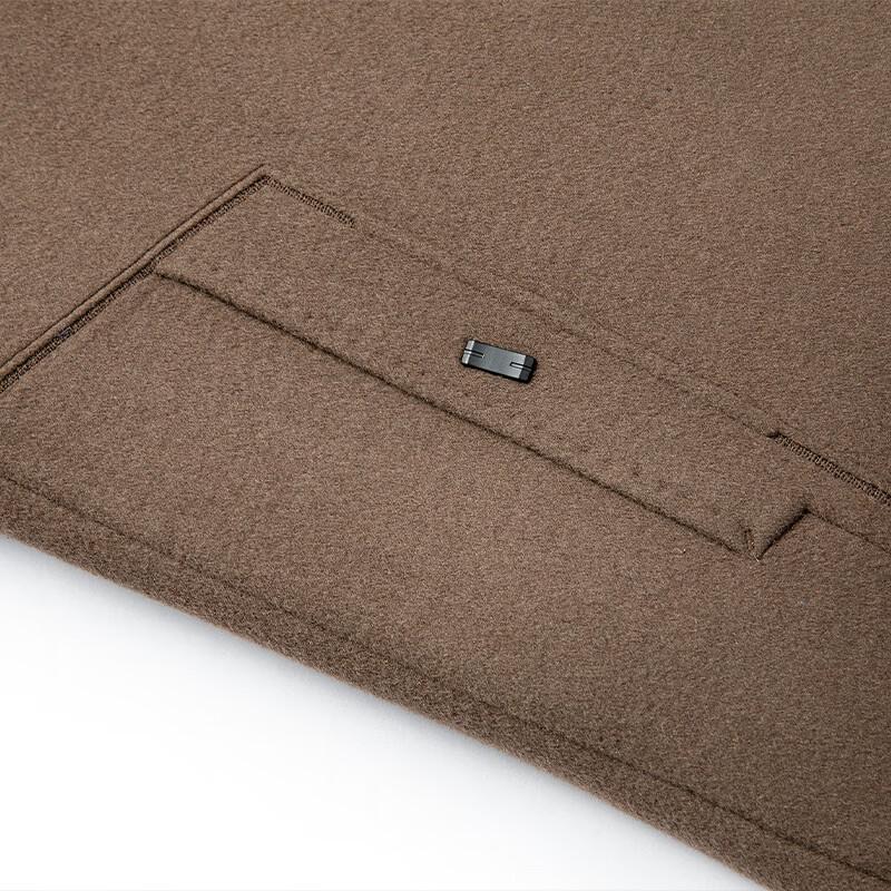 Мужское пальто-оверсайз из смесовой шерсти с воротником-пиджаком и съемной подкладкой из пуха