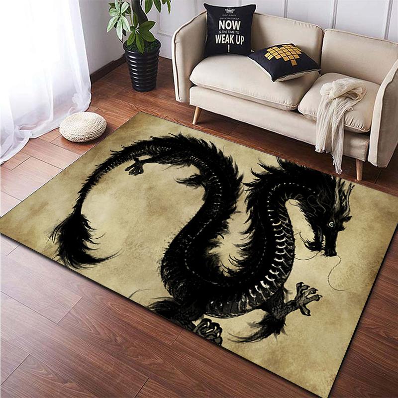 Ковер с принтом китайского дракона и животных для гостиной, большой ковер, мягкий коврик, коврики для стульев для киберспорта, Alfombra, подарки, Прямая поставка