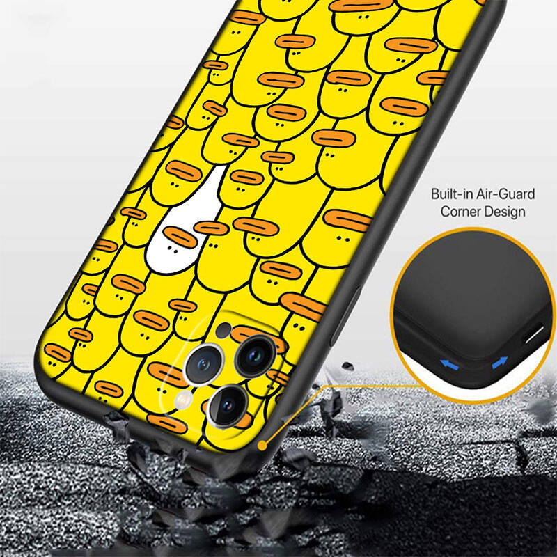 MH52 Утка Мультяшный Чехол для Телефона для iPhone 7 8 11 12 13 14 15 16 17 16E XS Pro Max XR X SE Air