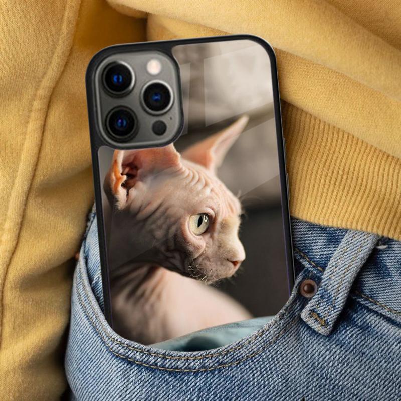 Сфинкс Кот Сфинкс Мягкий Чехол для Телефона для iPhone 17 Air 16e Pro max 15 Pro 13 14 Plus 11 12 MagSafe Магнитный Чехол