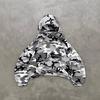 Camo 3D Print Hoodie Set Mens Loose Streetwear Tracksuit