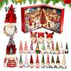 Holiday Party Favors 2026 Christmas Gnome Advent Calendar, 24 Day Countdown Box Set with Faceless Themed Desktop Ornaments Plush Dolls, Xmas for Tree