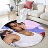 San pattern round rug,Carpet Rug for Living Room Bedroom Playroom ,Non-slip Floor Mat,Holiday Gifts and Birthday Gifts.