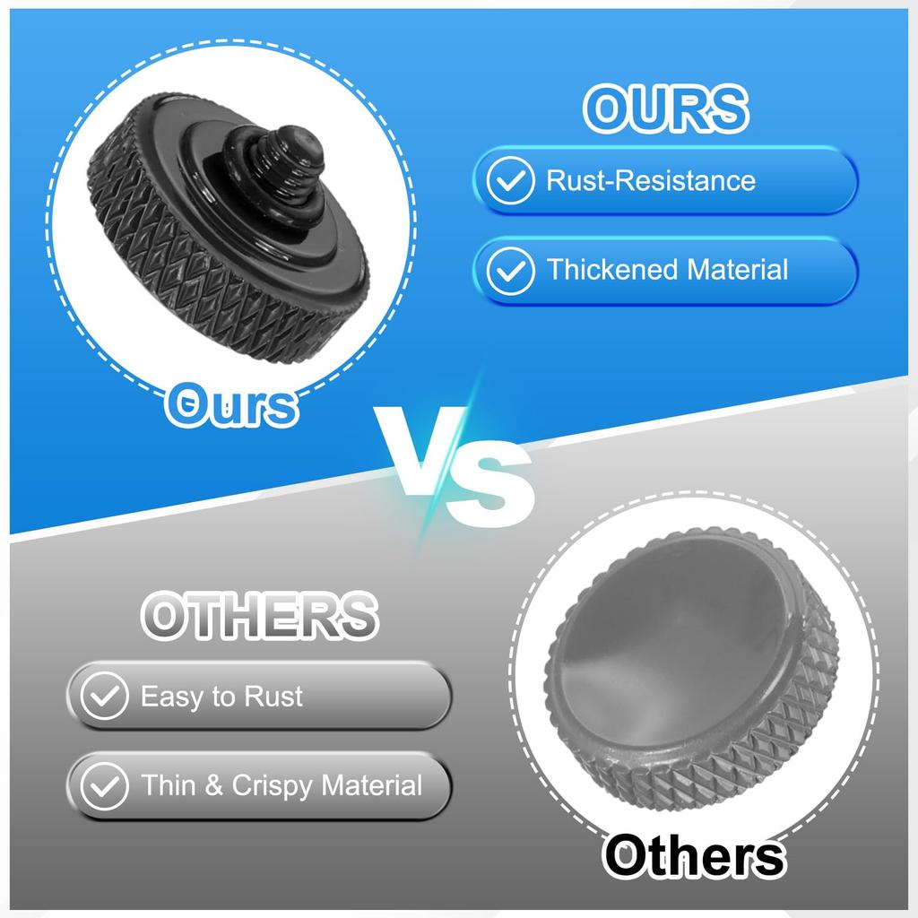 PATIKIL Camera Shutter Release Set of 12mm Concave Shutter Release Pure Copper Camera Buttons for and Leica Black Cushion Button, 2-Piece Buttons,