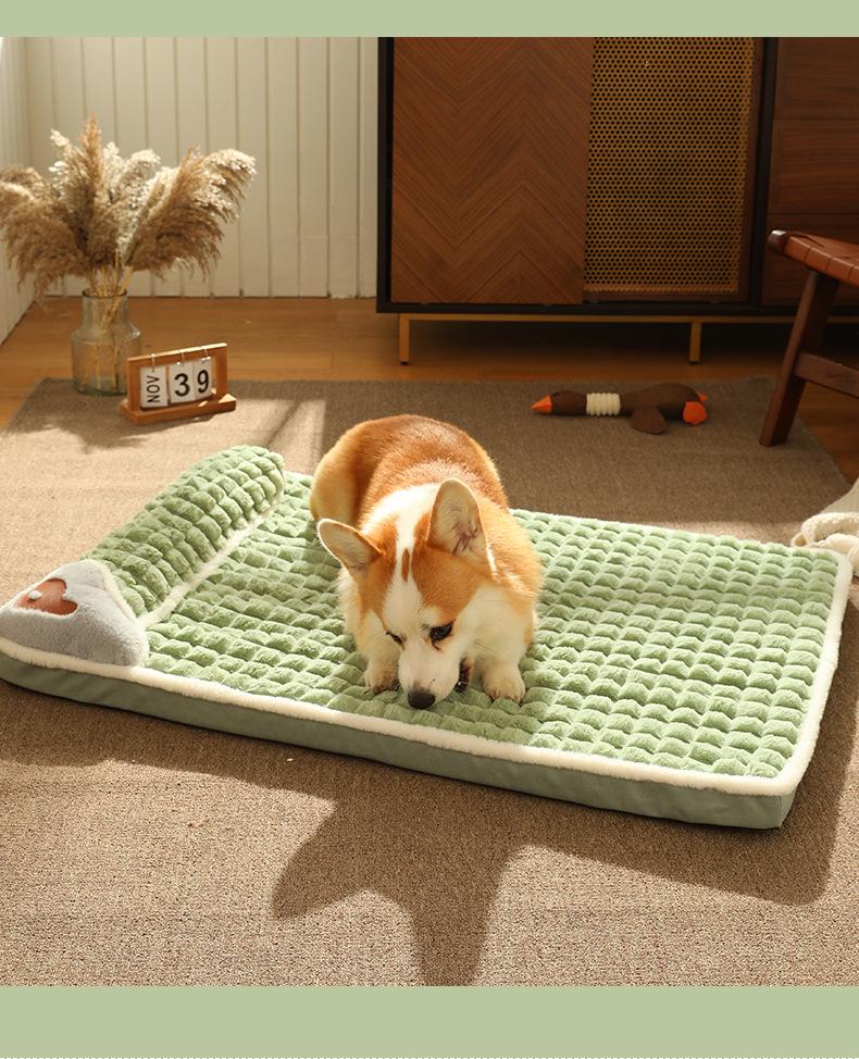 Autumn/Winter Thickened Pet Bed - Warm, Comfortable Cotton Mat for Cats & Dogs