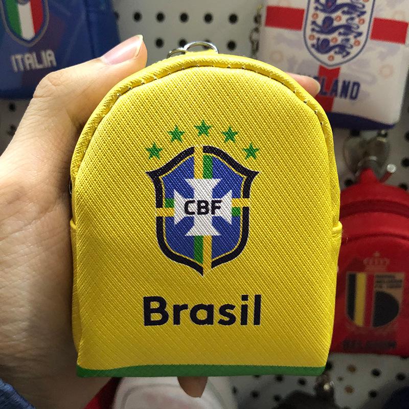Soccer National Team Coin Purse Headphone Key Organizer Fashion Sports Mini Wallet