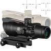 Hunting Riflescope ACOG 4X32 Real Fiber Optics Red Dot Illuminated Chevron Glass Etched Reticle Tactical Optical Sight