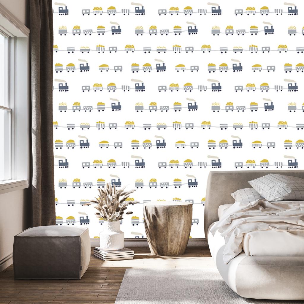 Wallpaper Fairytale Steam Locomotives for the living room and bedroom 50x1000