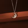 Rabbit Necklace Female Light Luxury Niche Design Sense Natal Year Strong Chain Stainless Steel Moon Rabbit Collarbone Chain