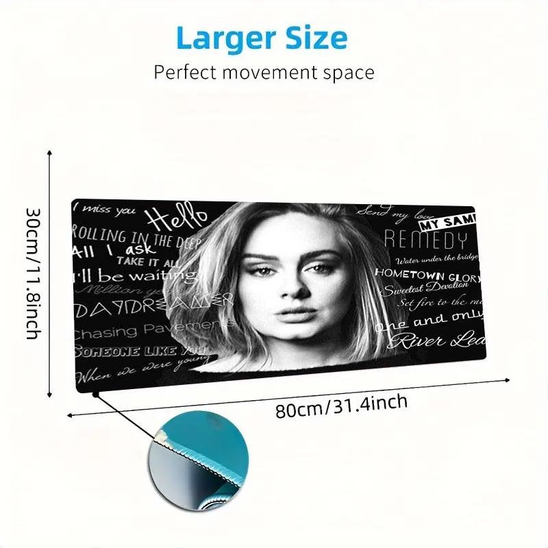 Adele Color Mouse Pad Large Gaming Table Cushion Non-slip Laptop Tablet Big Mousepad XXL Mat Mini PC Playmat With Lock edge