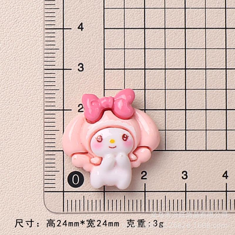 32/160PCS Cartoon Angel Bow Animal Resin Accessories DIY Cream Gel Phone Case Hair Accessories Material Pack
