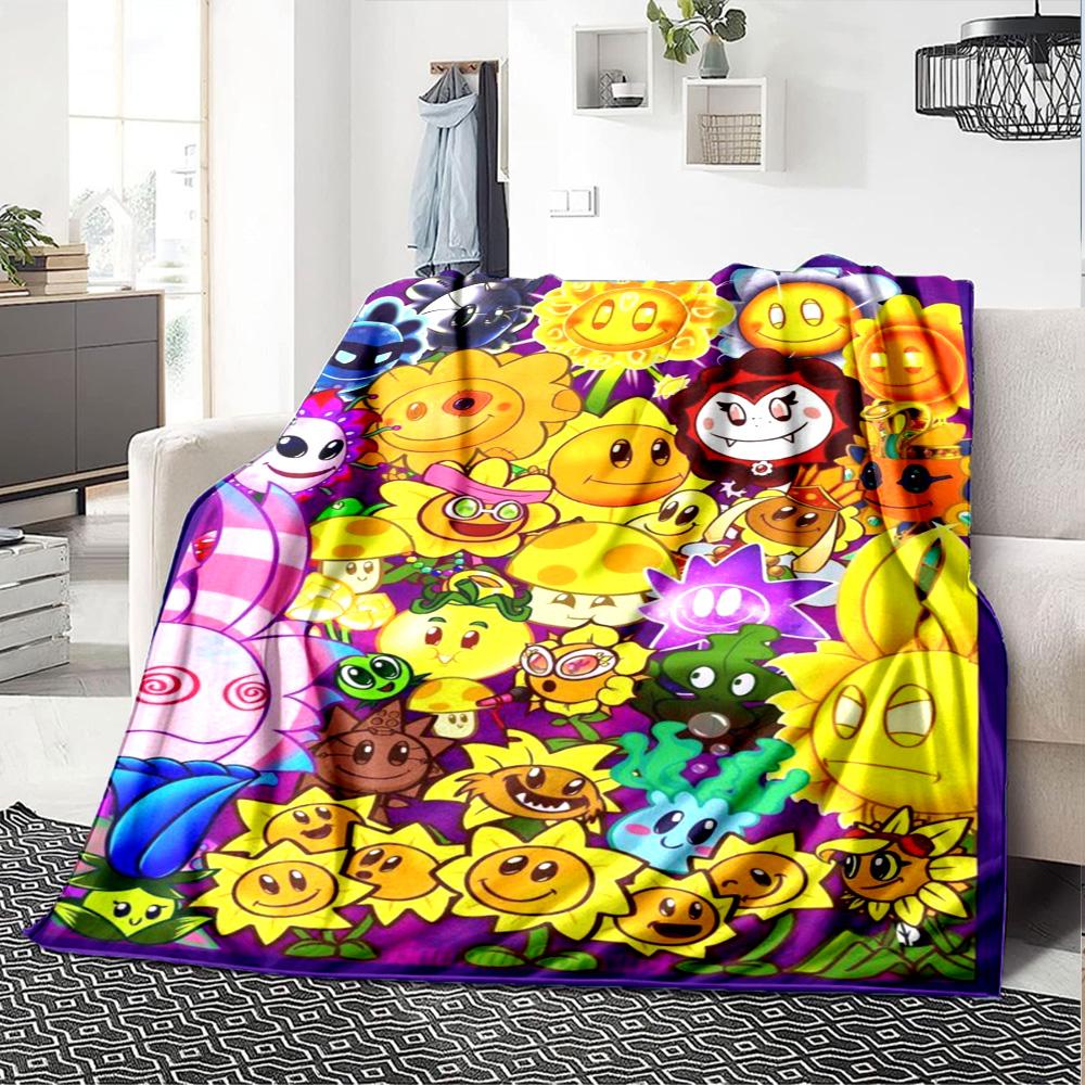 Plants Vs. Zombies Blanket Warmthful Decor Perfect for Sofa Office Chair Bedding for All Occasions Modern Ideal Gift for Friends Family Couples Picnic