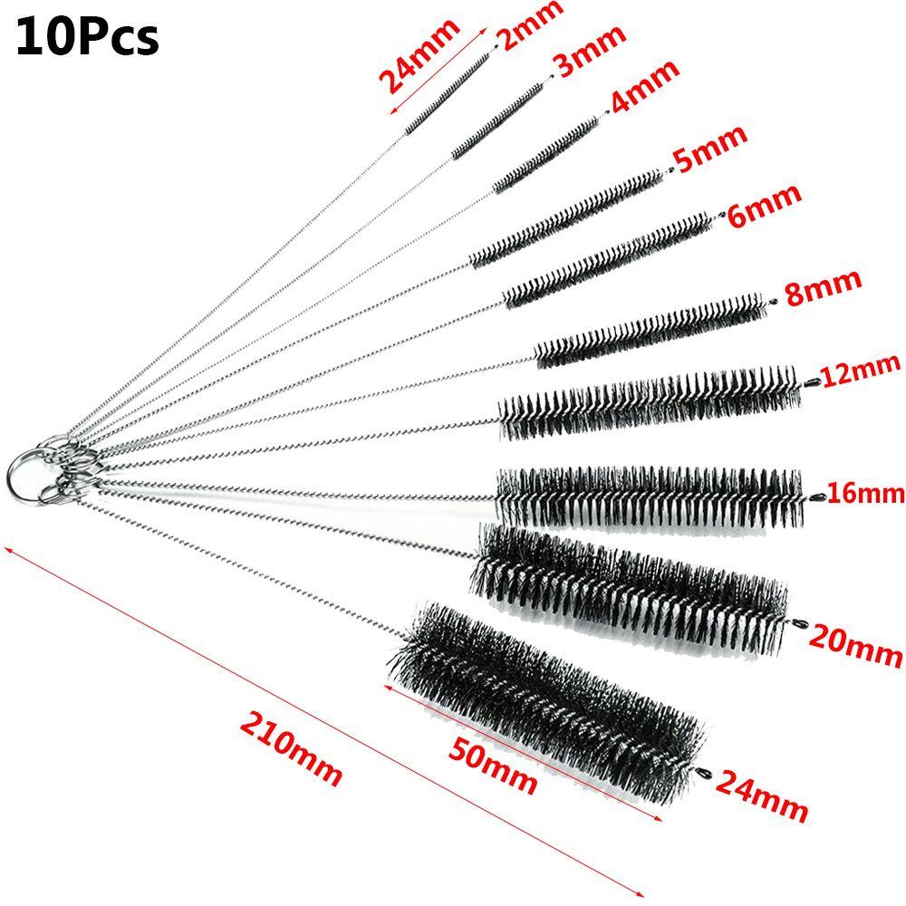 New Spiral Handle Stainless Steel Washing Bottle Brush Water Cup Straw Cleaner Cleaning Tools