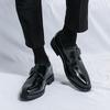 Кожаные туфли жениха Модный британский стиль Повседневные офисные, деловые, вечерние, на открытом воздухе Мужские официальные свадебные туфли больших размеров