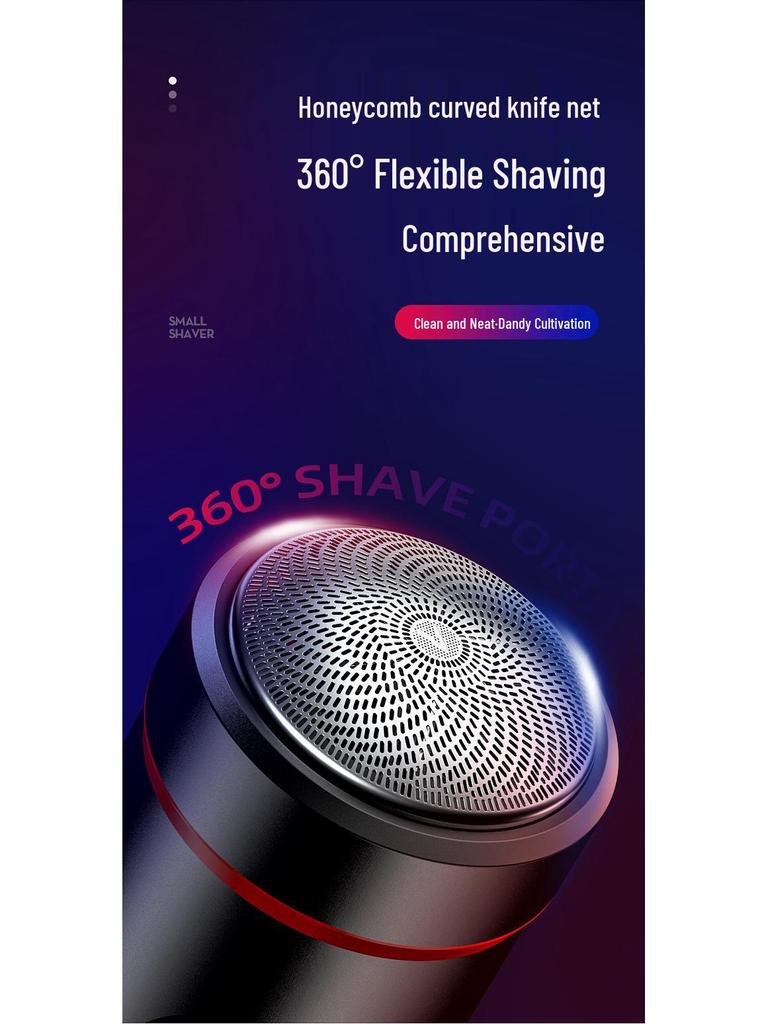 Мини USB бритва для бороды: Портативная бритва высокой мощности с цифровым дисплеем и лезвиями из немецкой стали.