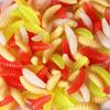 Selling 100Pcs/lot Fishing Bait 2cm 0.3g Maggot Grub Soft Lure Baits Smell Worms Glow Shrimps Fishing Lures HD