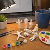 Creative Gift for Artists 3D Printed Paintable Figurines Unpainted Pure White Character Miniature Animal Ornaments Models DIY Multi-Pose Ornaments,
