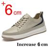 New Men Sneakers Elevator Shoes Comfortable Leather Heightening Shoes For Men Insole 6cm Heels Casual Lift Height Shoes Man