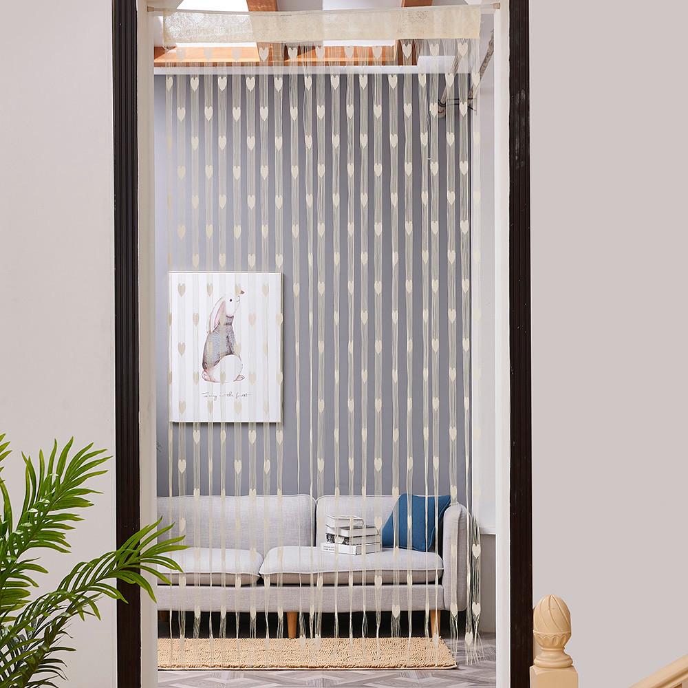 50x200cm Love Heart String Curtain Window Door Divider Sheer Curtain Valance