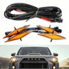 4Pcs Amber LED Lights Front Grill Lamps Kit For Toyota 4Runner Grille 2014-2021