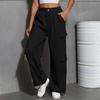 Women's Fashion Sport Solid Color Pocket Casual Sweatpants Pants