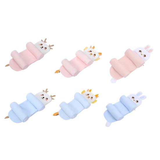 Подушка-поддержка для младенца Мягкая дышащая подушка для головы младенца для новорожденных 0-12 месяцев Сон Легкая Удобная для путешествий Наволочка в форме ребенка