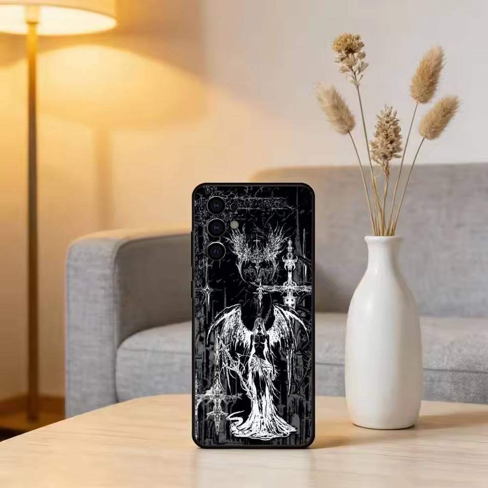 G-Gothic Кибер Сигил Чехол для телефона Для Samsung S25,S24,S21,S22,S23,S30,Ultra,S20,Plus,Fe,Lite,Note,10,Черный Чехол