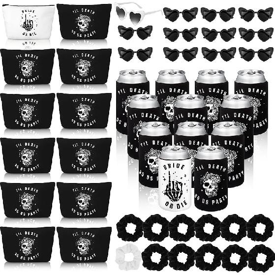 Norme Bride or Die Декор для девичника До самой смерти Вечеринка Подарочный набор с резинками для волос Косметичка Солнцезащитные очки