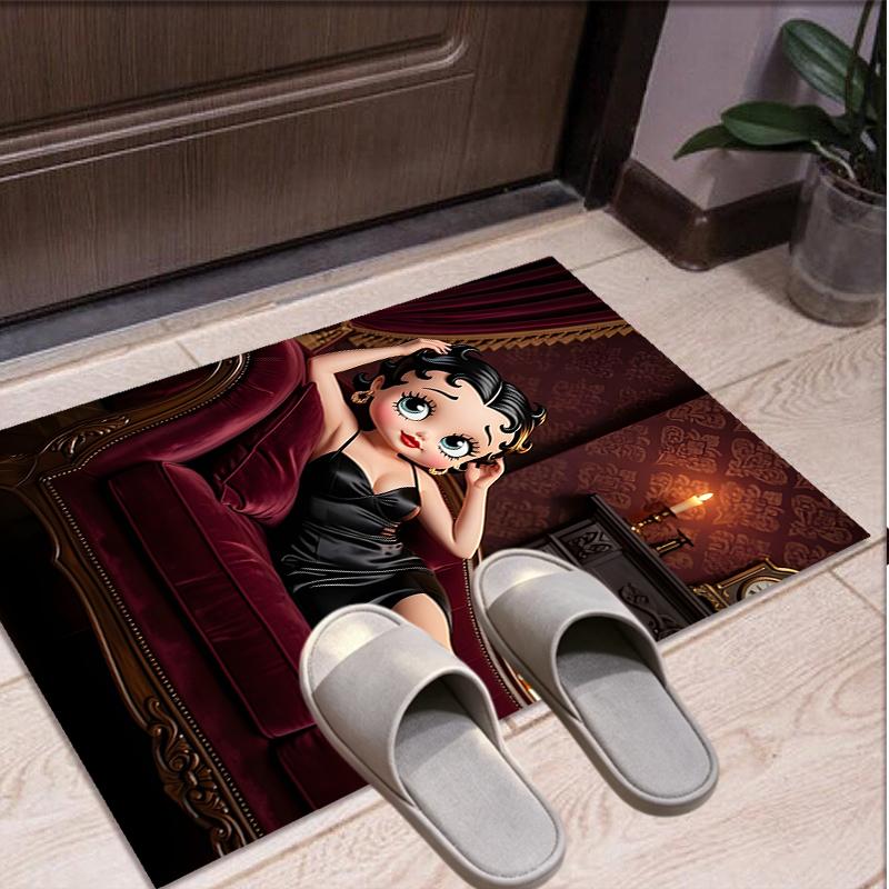 Betty Boop Pattern Rug, Indoor/Outdoor Mat, for Picnic, Gameroom, Bedroom, Office, Living Room, Home Decor Carpet, Birthday Gift