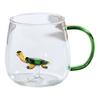 Handmade Glass Cup Animal Plant Shape Transparent Water Cup Cute Coffee Milk Drink Cup