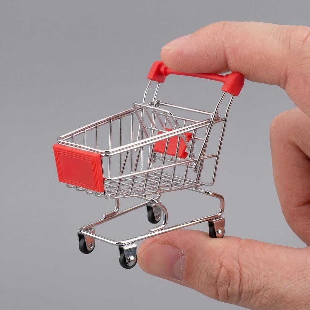 Mini compact size Toy Hand Trolley Simulation Cart Office sundry arrangement