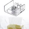 Napkin Dispenser Square Paper Notes Memos Freestanding Durable Acrylic Tissue Rack for