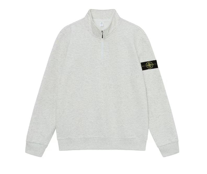 Унисекс Худи с значком "Дом на острове": Классическая футболка с длинным рукавом и молнией на половину высоты