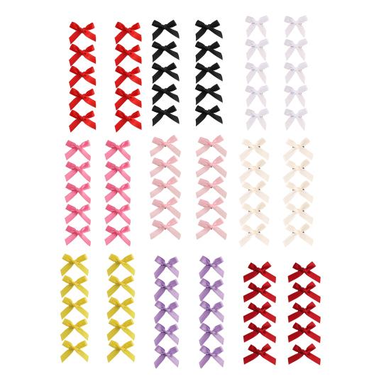 Yousheng 10/24Pcs Girl Hairpin Bowknot Decor Satin Hair Clips Star Shape Hair Pins Long Short Curly Braided Hair Tool Hair Accessories