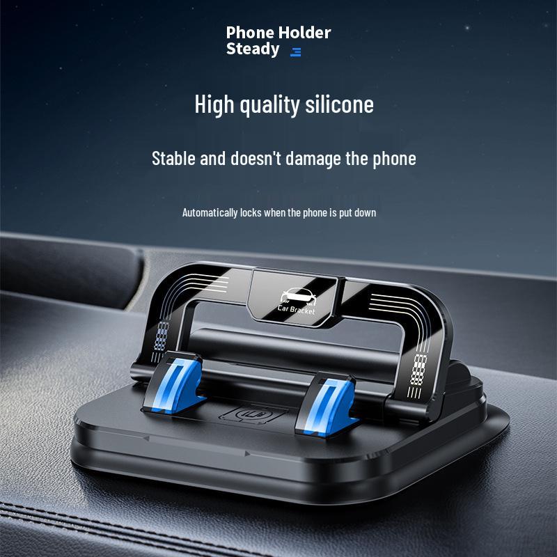 Складной вращающийся держатель для телефона в машину 2-в-1 с номерным знаком