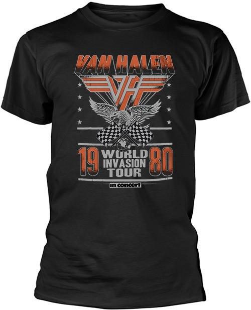 Van Halen 1980 World Invasion Tour T-Shirt Unisex Cotton All Sizes Reprint