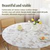 Elastic Round Table Cover Fitted Vinyl Waterproof Tablecloth Reusable Flower Dining Table Cloth For Home Table Protector Decor