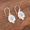 Wonderful Milky Opal 925 Solid Sterling Silver Earrings, Handmade Gemstone Earrings Jewelry, Designer Earrings For Engagement Gift