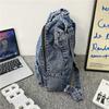 Denim Bag Large Capacity Student Backpack Men's Portable Backpack