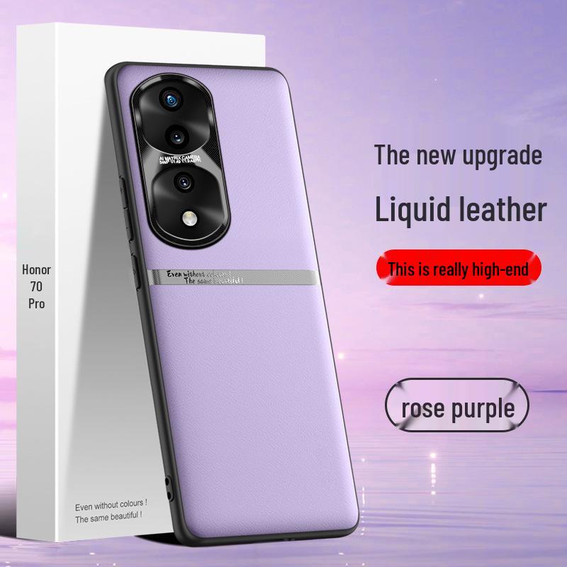 Чехол для телефона Honor 70 Pro из жидкой кожи: Защитный чехол от падений и обрастания. Может быть отправлено по отдельности.