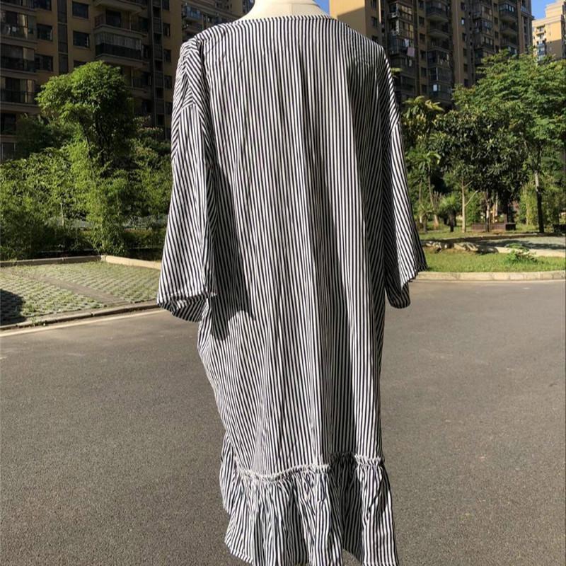 Striped Long Beach Dress Swimsuit Dress Beach Sarong Womens Swim Wear Bathing Suit Cover Ups Tunics