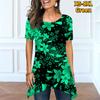 Flower Printing T-shirt Women's Round Neck Short Sleeve Trend Top Summer Ladies Everyday Vintage Tee Elegant Pullover XS-8XL