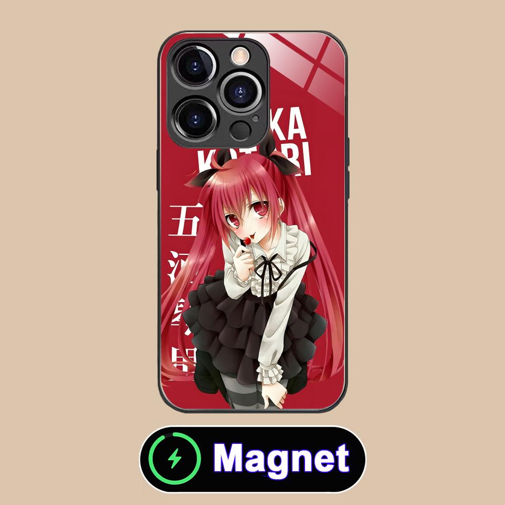 Date a Live Котори Ицука Стеклянный чехол для мобильного телефона MagSafe для iPhone 17 16 15 14 13 12 11 Air Pro Max Plus Mini Цветная крышка