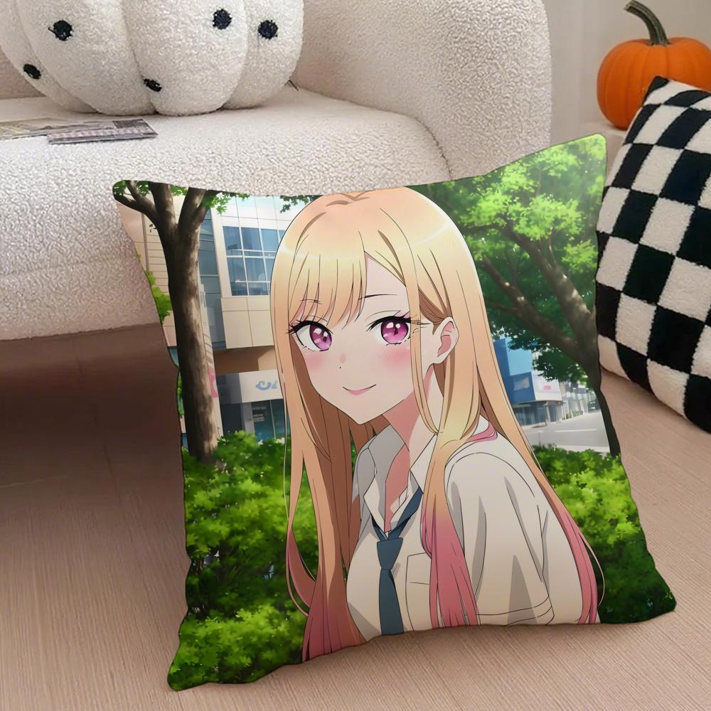 KKitagawa Marin Cushion Cover Throw Pillow Cover Hidden Button Durable Polyester Chair Cushion