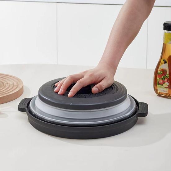 Крышка от брызг в микроволновой печи Не содержит бисфенола-А, можно мыть в посудомоечной машине Вентилируемая складная крышка с подогревом Защитная пластина для пищевых продуктов с отверстием для крючка для микроволновой печи и посудомоечной машины